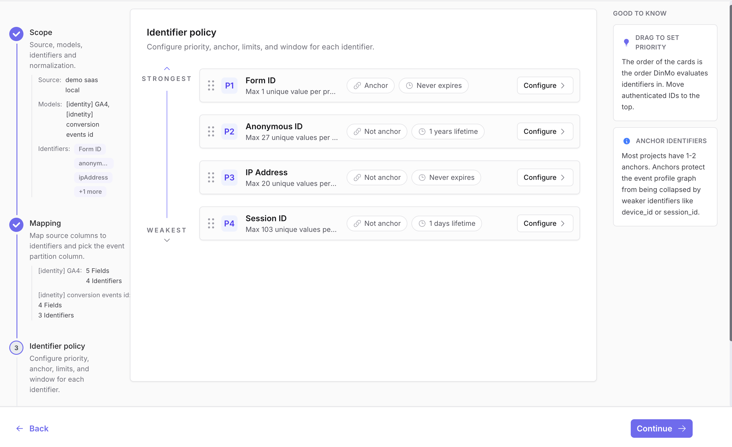Event Stitching Identifier policy step